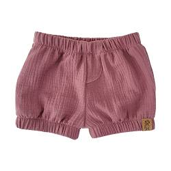 Lilakind“ Baby Kinder Musselin-​Shorts Kurze Hose Uni Rosa Gr. 62/68 - Made in Germany von Lilakind