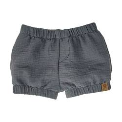 Lilakind“ Baby Kinder Musselin-​Shorts Kurze Hose Uni dunkelgrau Gr. 68/74 - Made in Germany von Lilakind