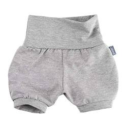 Lilakind“ Baby Kinder Shorts Sommerhose Kurze Pumphose Baumwolle Uni Graumeliert Gr. 74/80 - Made in Germany von Lilakind