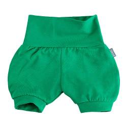 Lilakind“ Baby Kinder Shorts Sommerhose Kurze Pumphose Baumwolle Uni Grün Gr. 74/80 - Made in Germany von Lilakind