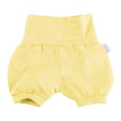 Lilakind“ Baby Kinder Shorts Sommerhose Kurze Pumphose Baumwolle Uni Hellgelb Gr. 50/56 - Made in Germany von Lilakind