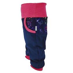 Lilakind“ Baby Kinder Softshell Hose Blumen Schmetterlinge Blau Fuchsia Gr. 98/104 - Made in Germany von Lilakind