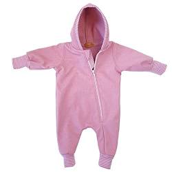 Lilakind“ Baby Kinder Softshell Overall mit Kapuze Rosa Gr. 68/74 - Made in Germany von Lilakind