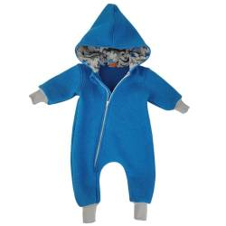 Lilakind“ Baby Kinder Walkloden Wollwalk Overall Türkis Dinosaurier Gr. 98/104 - Made in Germany von Lilakind