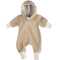 Lilakind“ Baby Wollwalk Overall Einteiler mit Kapuze Walkloden Walkoverall Caramel Gr. 86/92 - Made in Germany von Lilakind