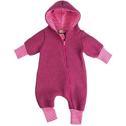 Lilakind“ Baby Wollwalk Overall Einteiler mit Kapuze Walkloden Walkoverall Fuchsia Gr. 104/110 - Made in Germany von Lilakind