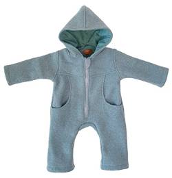 Lilakind Baby Wollwalk Overall mit Kapuze, Taschen und Reißverschluss |Kleinkind Walkoverall |MADE in GERMANY Mint Gr. 104/110 von Lilakind
