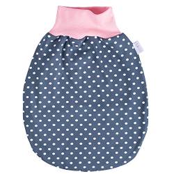 Lilakind Mädchen Winter Schlafsack Strampelsack Pucksack Jersey Punkte Grau Rosa gefüttert Gr. XXL - Made in Germany von Lilakind