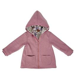 Lilakind“ Wollwalk Kinder-Mantel mit Taschen Walk Kapuzen Jacke Altrosa Gr. 80/86 - Made in Germany von Lilakind