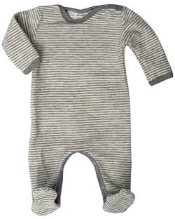 Lilano, Fleece Flausch Overall mit Fuß, 100% Wolle (kbT) (50, Grau/Natur) von Lilano Natur