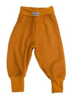 Lilano, Baby Hose Wollfrottee Plüsch, 100% Bio Wolle (kbT) (Curry, 74) von Lilano