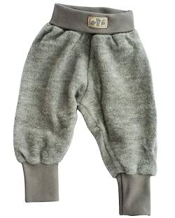 Lilano, Baby Hose Wollfrottee Plüsch, 100% Bio Wolle (kbT) (Grau, 86) von Lilano