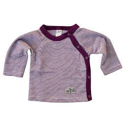 Lilano, Baby Shirt mit Knopfleiste, Merinowolle (kbT), Seide, 210 g/m² (Beere/Natur, 50) von Lilano