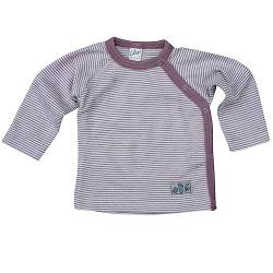 Lilano, Baby Shirt mit Knopfleiste, Merinowolle (kbT), Seide, 210 g/m² (Mauve/Natur, 80) von Lilano