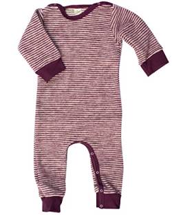 Lilano, Kinder/Baby Overall Ohne Fuß, 100% Wolle (kbT) (80, Beere Geringelt) von Lilano