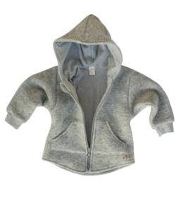 Lilano, Wollfilz Outdoor Jacke mit Kapuze, 80% Wolle (bio), 20% Baumwolle (bio) (Grau, 104) von Lilano