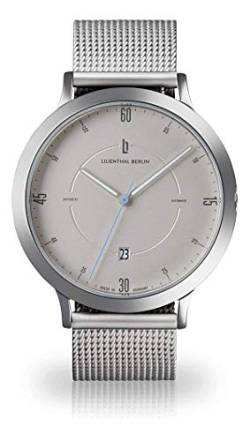 Lilienthal Berlin, Zeitgeist Automatik All Silver mit Armband Mesh Silver von Lilienthal