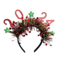 2024 Neujahr Party Stirnband für Erwachsene Kinder Glitzer Stern Hairhoop Weihnachten Party Neujahr Festival Dekoration von Lilinzhi