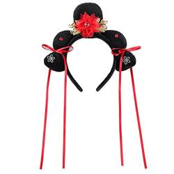 Antikes chinesisches Haarband mit Blumen, Kopfbedeckungen, Mädchen, Mandschu, Prinzessin, Kopfbedeckung, antiker Tangzhuang-Haarschmuck von Lilinzhi
