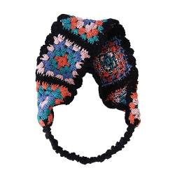 Buntes Häkel-Stirnband für Mädchen, Sommer, Sonnenfest, Camping-Headwrap mit dehnbarem Haarseil, Teenager, schönes Kopftuch von Lilinzhi