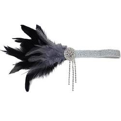 Feder-Pailletten-Stirnbänder, Kopfkette, Haarschmuck für Damen, Kopfschmuck, 21er-Jahre-Kunst, Maskerade von Lilinzhi