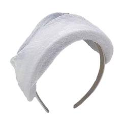 Frauen-Stirnband für Abdeckung, weißes Haar, Garn, Hutform, Haarband, Vintage-Stirnband zum Fotografieren, Haarbänder für die Braut von Lilinzhi