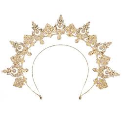 Göttin Krone Stirnband für Frauen Vintage VirginMary Haarband Party Requisiten Braut Hochzeit Kopfschmuck von Lilinzhi