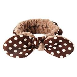 Schönes, elastisches Haarband mit Leopardenmuster, große Plüsch-Schleifen, weich für den Kopf, für die Dusche, gestreiftes Punkt-Stirnband von Lilinzhi