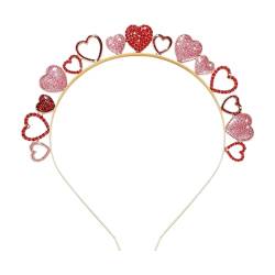 Strass-Haarband in Herzform, Valentinstag-Stirnband für Mädchen, modische Aufführungen, Show, Hochzeit, Party, Schmuck von Lilinzhi
