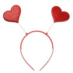 Valentinstag-Stirnband für Damen, Glitzer-Pailletten, Herz-Haarbänder, süße Liebesform, Bopper, Party-Haarschmuck von Lilinzhi