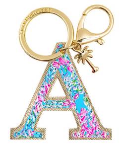 Lilly Pulitzer Leatherette Initial Keychain, Letter Bag Charm for Women, Best Fishes (A) von Lilly Pulitzer
