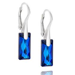 Damen Damenohrringe Silber 925 blau Swarovski Elements Schmuck-Beutel Geschenkideen für Frauen von LillyMarie