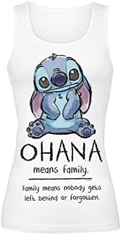 Lilo and Stitch Ohana Means Family Frauen Top weiß M 100% Baumwolle Disney, Fan-Merch, Filme von Lilo and Stitch