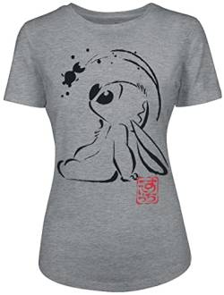 Lilo & Stitch Japan Frauen T-Shirt grau meliert M von Lilo and Stitch