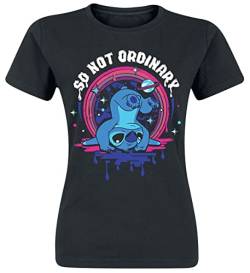 Lilo & Stitch Not Ordinary Frauen T-Shirt schwarz XL von Lilo and Stitch