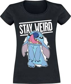 Lilo & Stitch Stay Weird Frauen T-Shirt schwarz L von Lilo and Stitch