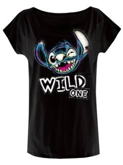 Lilo & Stitch Wild One Damen Loose-Shirt schwarz, Größe:M von Lilo and Stitch
