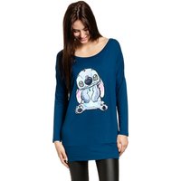 Lilo & Stitch Blue Stitch Damen Langarmshirt blau von Lilo & Stitch