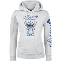 Lilo & Stitch - Disney Kapuzenpullover - Ohana - S bis XXL - für Damen - Größe S - grau  - Lizenzierter Fanartikel von Lilo & Stitch