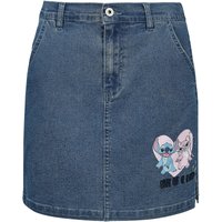 Lilo & Stitch - Disney Kurzer Rock - Lilo & Angel - S bis XXL - für Damen - Größe XL - denim/blau  - EMP exklusives Merchandise! von Lilo & Stitch