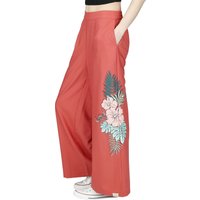 Lilo & Stitch - Disney Stoffhose - Stitch - Blumen - S bis XXL - für Damen - Größe S - pink  - EMP exklusives Merchandise! von Lilo & Stitch