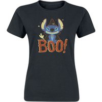 Lilo & Stitch - Disney T-Shirt - Boo - S bis XXL - für Damen - Größe S - schwarz  - Lizenzierter Fanartikel von Lilo & Stitch