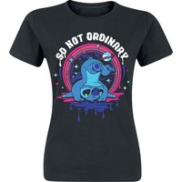 Lilo & Stitch - Disney T-Shirt - Not Ordinary - S bis XXL - für Damen - Größe L - schwarz  - Lizenzierter Fanartikel von Lilo & Stitch