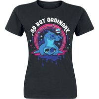 Lilo & Stitch - Disney T-Shirt - Not Ordinary - S bis XXL - für Damen - Größe XXL - schwarz  - Lizenzierter Fanartikel von Lilo & Stitch