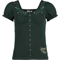 Lilo & Stitch - Disney T-Shirt - Stitch & Angel - S bis XXL - für Damen - Größe XL - dunkelgrün  - EMP exklusives Merchandise! von Lilo & Stitch