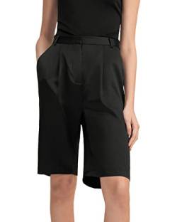 LilySilk Echte Seide Kurze Hose Damen 22 Momme Klassische Flat Front Sommer Shorts für Freizeit oder Arbeit(Schwarz,34) von LilySilk