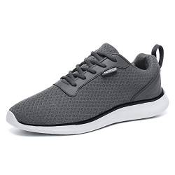 LiliChan Atmungsaktive Herren Mesh Athletic Tennisschuhe Lässige Bequeme Turnschuhe Leichte Athletische Laufschuhe (48 EU, Dunkelgrau) von Lilychan