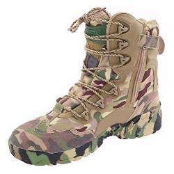LiliChan Männer 8 Zoll Reißverschluss Taktische Stiefel Armee Stiefel Camouflage (39) von Lilychan