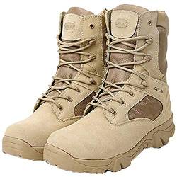 LiliChan Männer Taktische Stiefel Delta Side Einsatzstiefel Wasserdicht Boots Military Schuhe (39 EU, Bräunen) von Lilychan