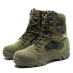LiliChan Männer Taktische Stiefel Delta Side Einsatzstiefel Wasserdicht Boots Military Schuhe (42 EU, Grün) von Lilychan